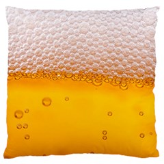 Beer Texture Liquid Bubbles Large Premium Plush Fleece Cushion Case (two Sides) by Semog4