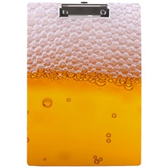 Beer Texture Liquid Bubbles A4 Acrylic Clipboard by Semog4