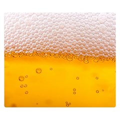 Beer Texture Liquid Bubbles Premium Plush Fleece Blanket (small)