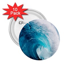 Tsunami Big Blue Wave Ocean Waves Water 2 25  Buttons (10 Pack)  by Semog4