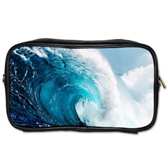 Tsunami Big Blue Wave Ocean Waves Water Toiletries Bag (two Sides) by Semog4