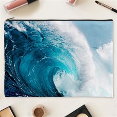 Tsunami Big Blue Wave Ocean Waves Water Cosmetic Bag (xxxl) by Semog4