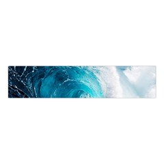 Tsunami Big Blue Wave Ocean Waves Water Velvet Scrunchie by Semog4