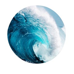 Tsunami Big Blue Wave Ocean Waves Water Mini Round Pill Box by Semog4