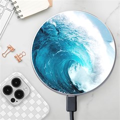 Tsunami Big Blue Wave Ocean Waves Water Wireless Fast Charger(white) by Semog4