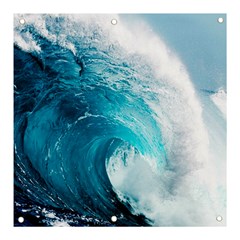 Tsunami Big Blue Wave Ocean Waves Water Banner And Sign 3  X 3  by Semog4