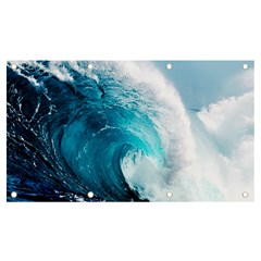 Tsunami Big Blue Wave Ocean Waves Water Banner And Sign 7  X 4  by Semog4