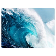 Tsunami Big Blue Wave Ocean Waves Water Two Sides Premium Plush Fleece Blanket (extra Small)