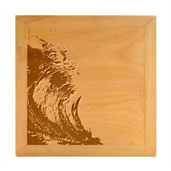 Tsunami Big Blue Wave Ocean Waves Water Wood Photo Frame Cube by Semog4