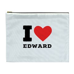 I Love Edward Cosmetic Bag (xl) by ilovewhateva