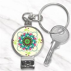 Mandala Flowers Abstract Butterflies Floral Pattern Summer Nail Clippers Key Chain by Semog4