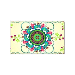 Mandala Flowers Abstract Butterflies Floral Pattern Summer Sticker Rectangular (10 Pack) by Semog4