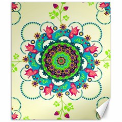 Mandala Flowers Abstract Butterflies Floral Pattern Summer Canvas 8  X 10  by Semog4