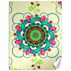 Mandala Flowers Abstract Butterflies Floral Pattern Summer Canvas 12  X 16  by Semog4