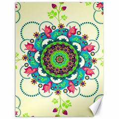 Mandala Flowers Abstract Butterflies Floral Pattern Summer Canvas 18  X 24  by Semog4