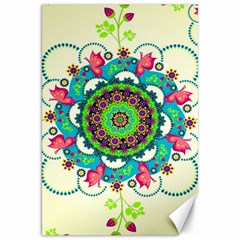 Mandala Flowers Abstract Butterflies Floral Pattern Summer Canvas 20  X 30  by Semog4