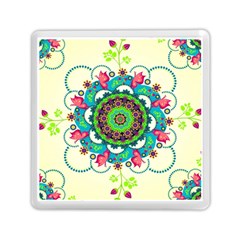 Mandala Flowers Abstract Butterflies Floral Pattern Summer Memory Card Reader (square) by Semog4