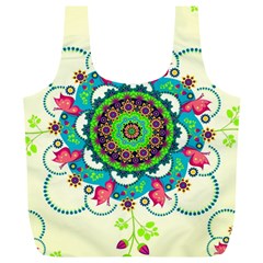 Mandala Flowers Abstract Butterflies Floral Pattern Summer Full Print Recycle Bag (xl) by Semog4