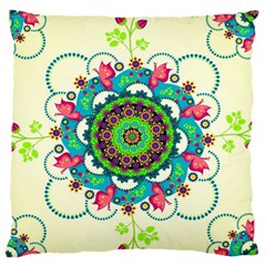 Mandala Flowers Abstract Butterflies Floral Pattern Summer Standard Premium Plush Fleece Cushion Case (one Side) by Semog4