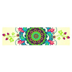 Mandala Flowers Abstract Butterflies Floral Pattern Summer Oblong Satin Scarf (16  X 60 ) by Semog4