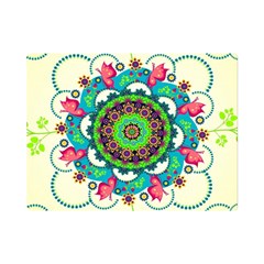 Mandala Flowers Abstract Butterflies Floral Pattern Summer Premium Plush Fleece Blanket (mini)