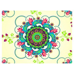 Mandala Flowers Abstract Butterflies Floral Pattern Summer Premium Plush Fleece Blanket (extra Small)