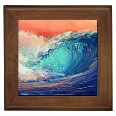 Artistic Wave Sea Framed Tile by Semog4