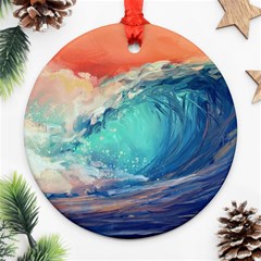 Artistic Wave Sea Ornament (round) by Semog4