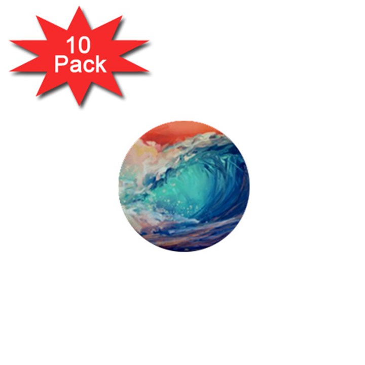 Artistic Wave Sea 1  Mini Buttons (10 pack) 