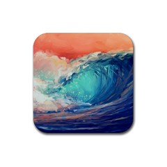 Artistic Wave Sea Rubber Coaster (square) by Semog4