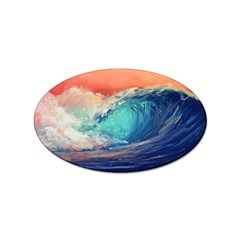 Artistic Wave Sea Sticker (oval) by Semog4