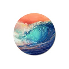 Artistic Wave Sea Magnet 3  (round) by Semog4