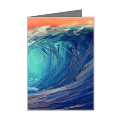 Artistic Wave Sea Mini Greeting Card by Semog4