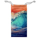 Artistic Wave Sea Jewelry Bag Front