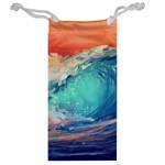 Artistic Wave Sea Jewelry Bag Back