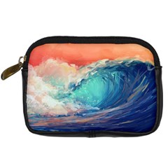 Artistic Wave Sea Digital Camera Leather Case by Semog4