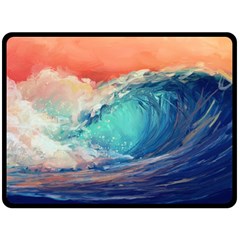 Artistic Wave Sea Fleece Blanket (large) by Semog4