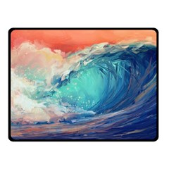 Artistic Wave Sea Fleece Blanket (small) by Semog4