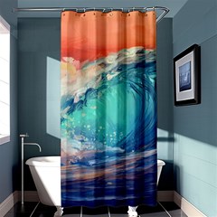 Artistic Wave Sea Shower Curtain 36  X 72  (stall)  by Semog4