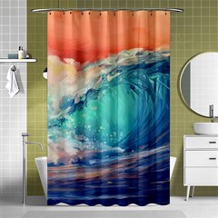 Artistic Wave Sea Shower Curtain 48  X 72  (small)  by Semog4