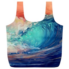 Artistic Wave Sea Full Print Recycle Bag (xl) by Semog4