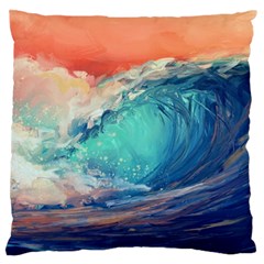 Artistic Wave Sea Standard Premium Plush Fleece Cushion Case (one Side) by Semog4