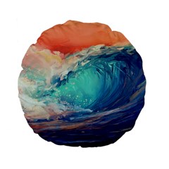 Artistic Wave Sea Standard 15  Premium Flano Round Cushions by Semog4