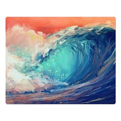 Artistic Wave Sea Two Sides Premium Plush Fleece Blanket (large) by Semog4