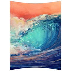 Artistic Wave Sea Back Support Cushion by Semog4