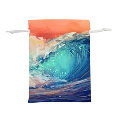 Artistic Wave Sea Lightweight Drawstring Pouch (s) by Semog4