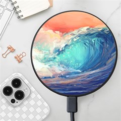 Artistic Wave Sea Wireless Fast Charger(black) by Semog4