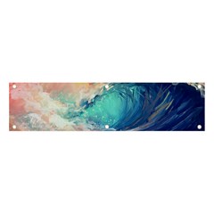 Artistic Wave Sea Banner And Sign 4  X 1  by Semog4