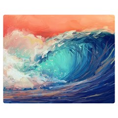 Artistic Wave Sea Premium Plush Fleece Blanket (medium) by Semog4