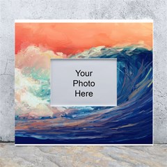 Artistic Wave Sea White Wall Photo Frame 5  X 7 